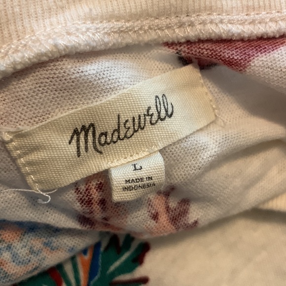 Madewell tropical flower T-shirt with Tie detail - Picture 2 of 3